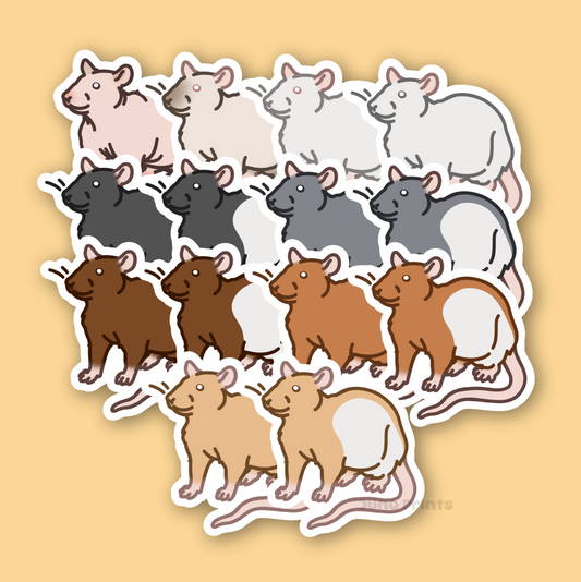 Rat Sticker - 3" Rodent Sticker or 2" Keychain