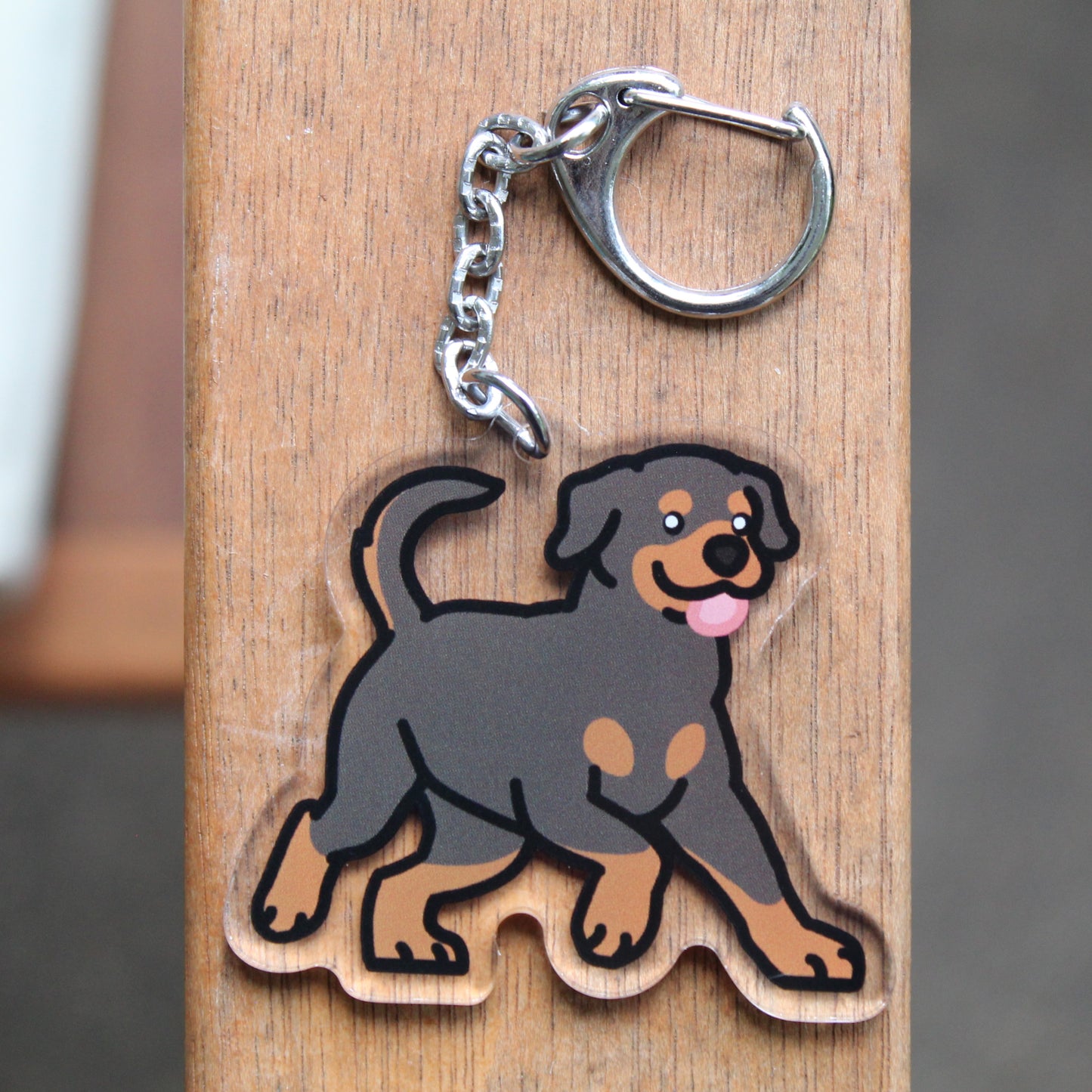 Rottweiler, Rotty, Rottie - 3" Dog Sticker or 2" Keychain Working