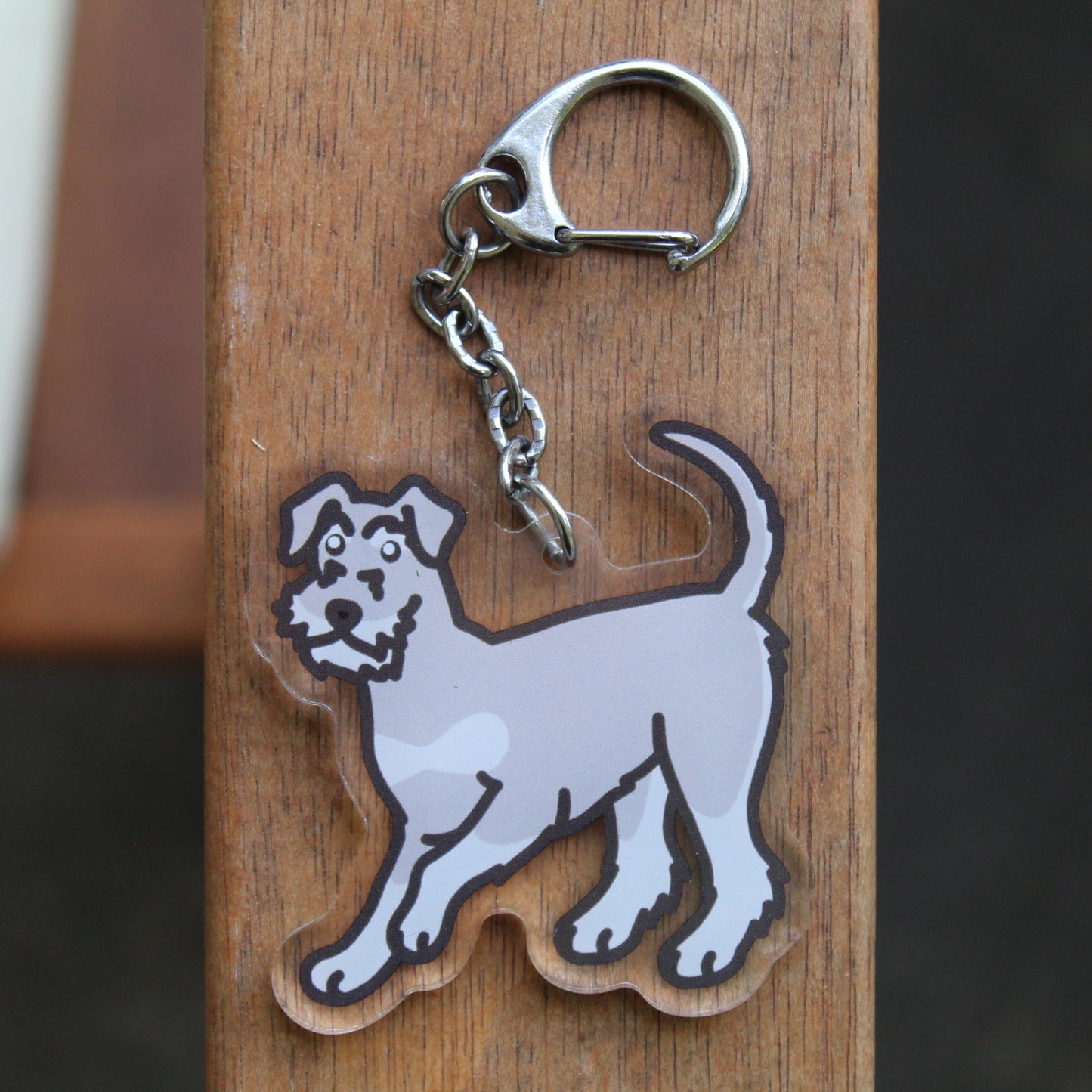 Standard Schnauzer - 3" Dog Sticker or 2" Keychain Working