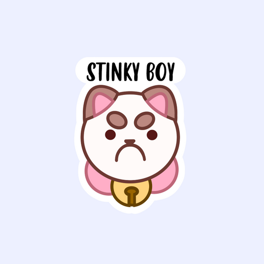 Stinky Boy - 3" Bee and Puppycat Sticker