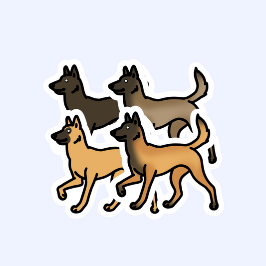 Belgian Malinois Dutch Shepherd Dog Sticker - 3" Waterproof Sticker