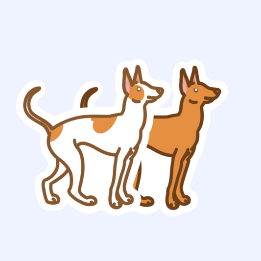 Pharaoh Hound Ibizan Hound Cirneco dell'Etna Dog Sticker - 3" Waterproof Sticker