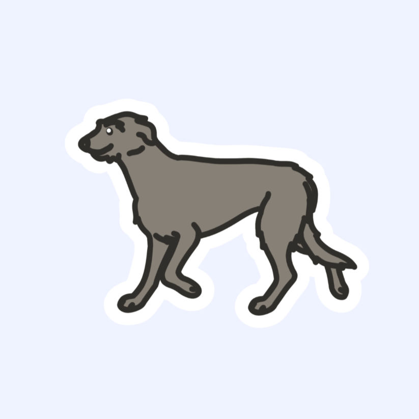 Irish Wolfhound Scottish Deerhound Sticker - 3" Waterproof Sticker
