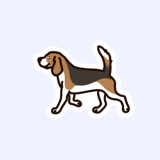 Beagle Dog Sticker - 3" Waterproof Sticker