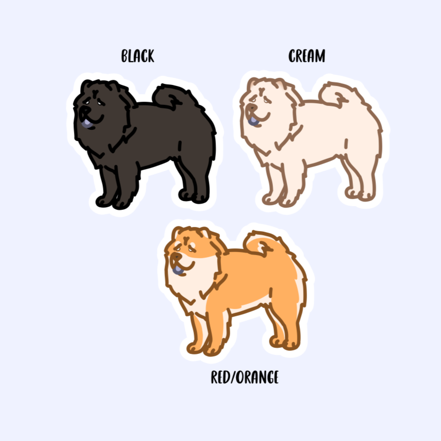 Chow Chow Dog Sticker - 3" Waterproof Sticker