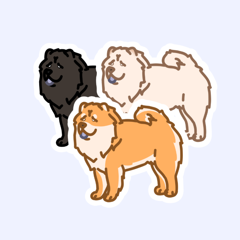 Chow Chow Dog Sticker - 3" Waterproof Sticker