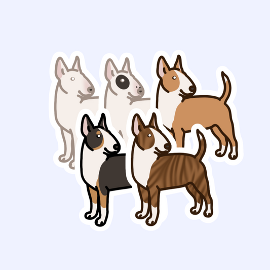 Bull Terrier Dog Sticker - 3" Waterproof Sticker