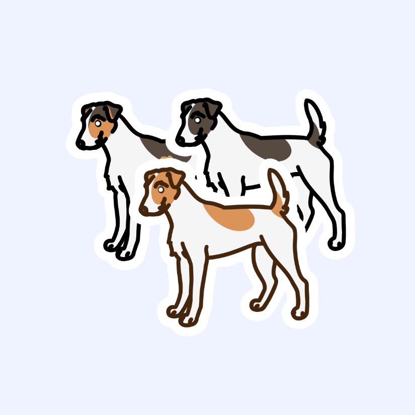 Parson Russell Terrier Tall Jack Russell Terrier - 3" Waterproof Sticker