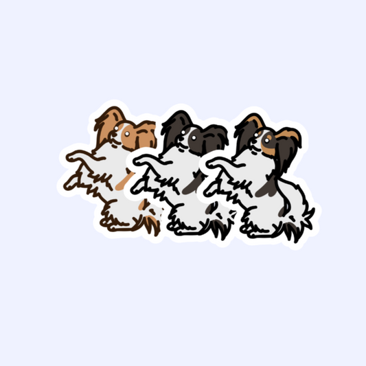 Papillon French Spaniel Dog Sticker - 3" Waterproof Sticker