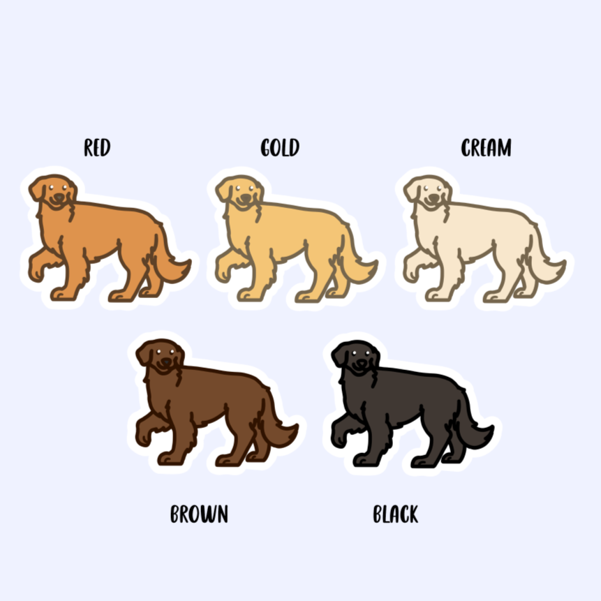 Golden Retriever Dog Sticker - 3" Waterproof Sticker