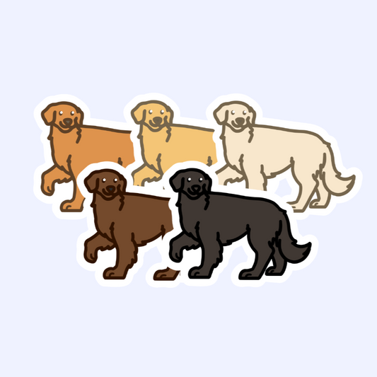 Golden Retriever Dog Sticker - 3" Waterproof Sticker
