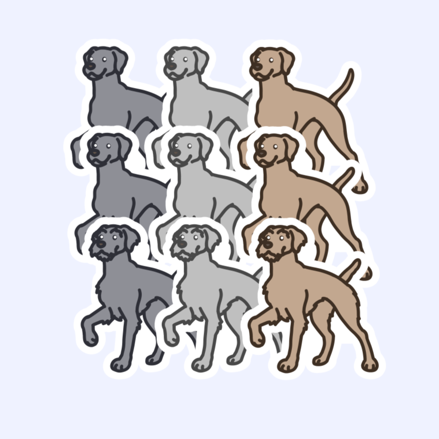 Weimaraner - 3" Pointer Dog Sticker