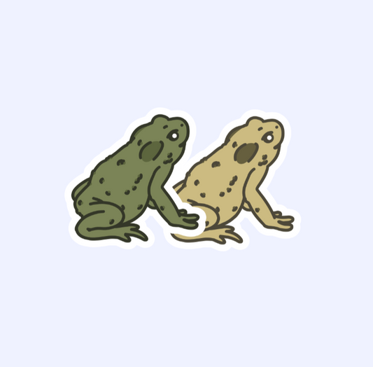 Yellow and Green Toad - 3" Toad Sticker