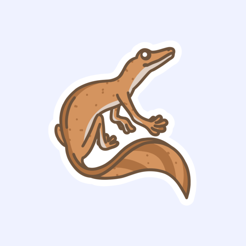 Leaf Tailed Gecko - 3" Satanic Leaf-Tailed Gecko Sticker