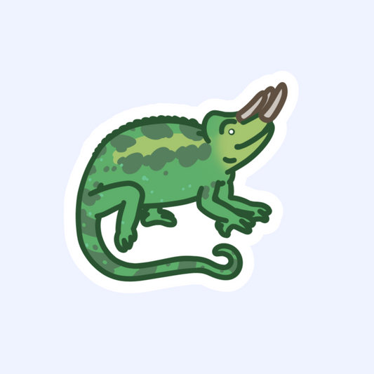 Jackson's Chameleon - 3" Three-Horned Chameleon Sticker