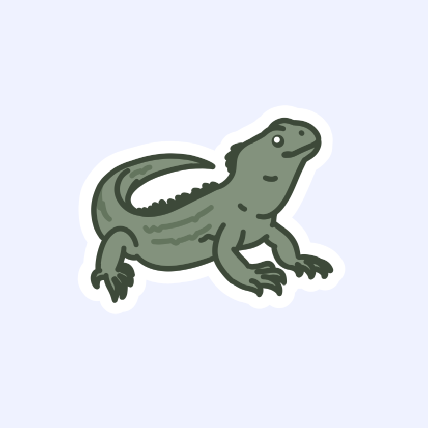 Tuatara - 3" Rhynchocephalia Sticker