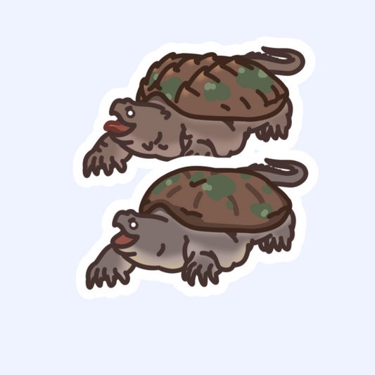 Alligator or Common Snapping Turtle - 3" Snapping Turtle Sticker