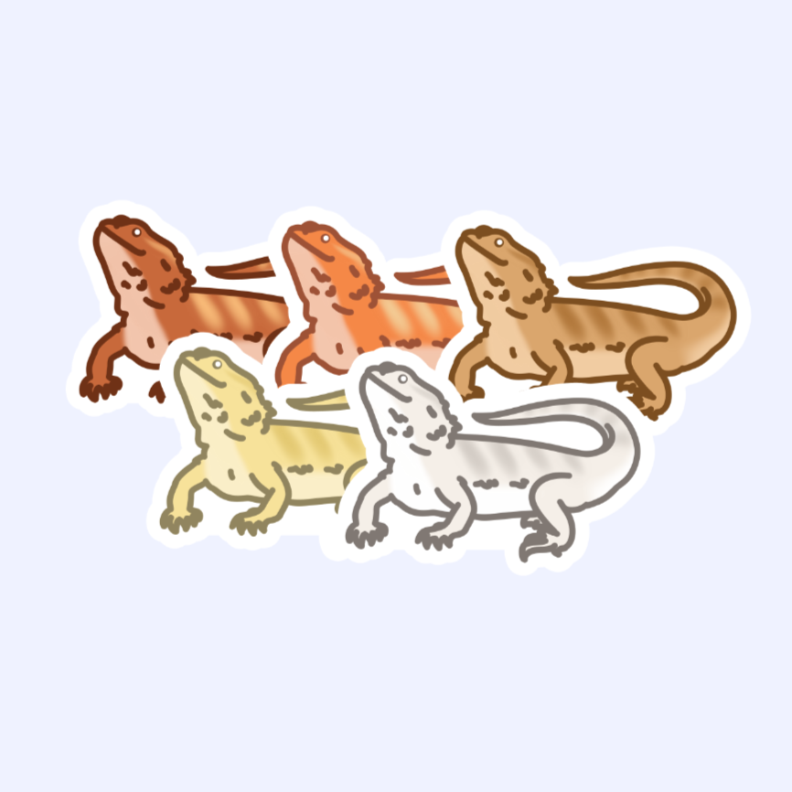 Bearded Dragon - 3" Pogona Sticker