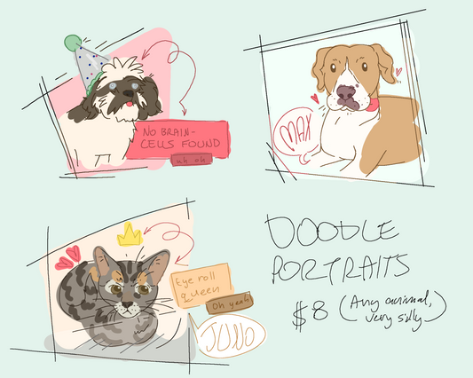 Pixel Doodle Commissions - Custom Drawings of Your Pet(s)!