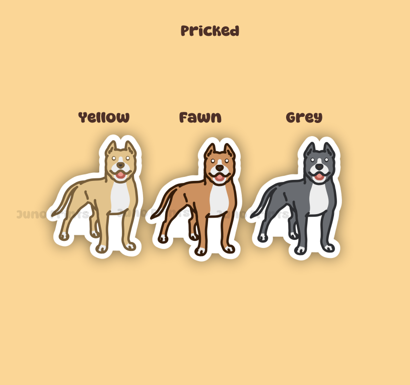 Staffordshire Bull Terrier - 3" AmStaff, Staffy Sticker or 2" Keychain