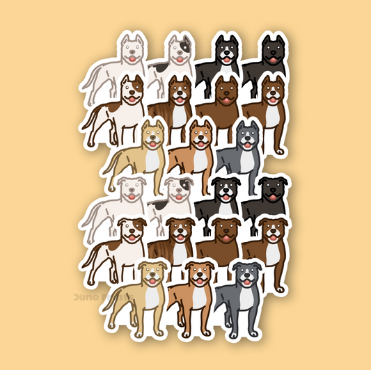 Staffordshire Bull Terrier - 3" AmStaff, Staffy Sticker or 2" Keychain