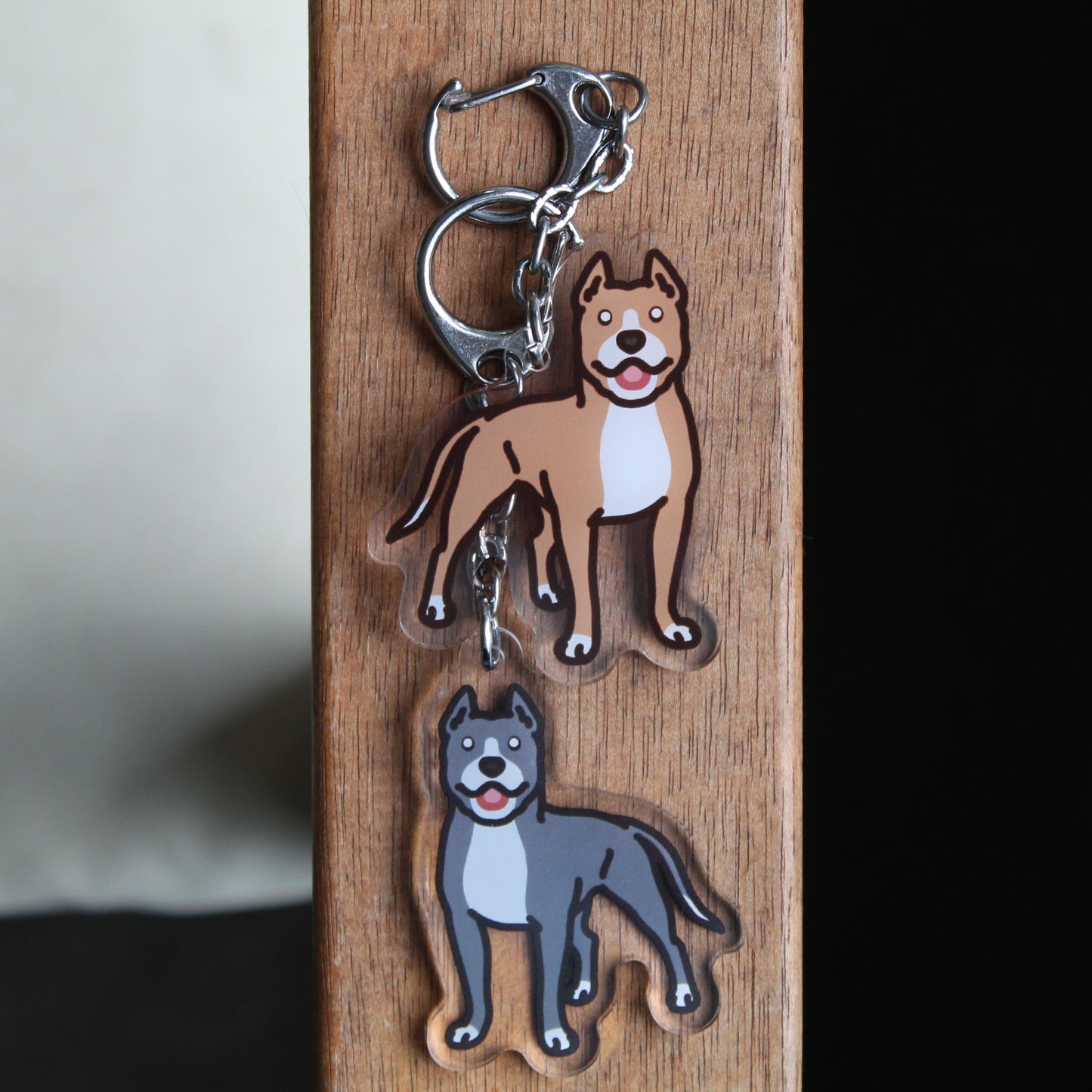 Staffordshire Bull Terrier - 3" AmStaff, Staffy Sticker or 2" Keychain