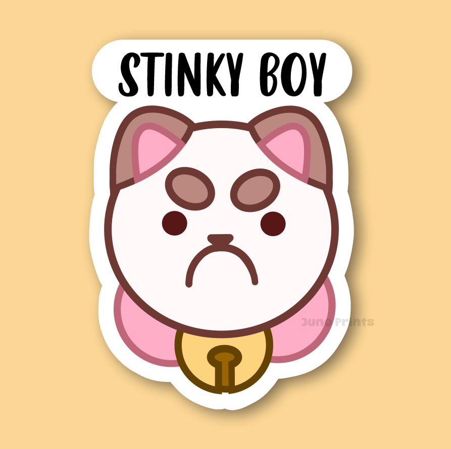 Stinky Boy - 3" Bee and Puppycat Sticker