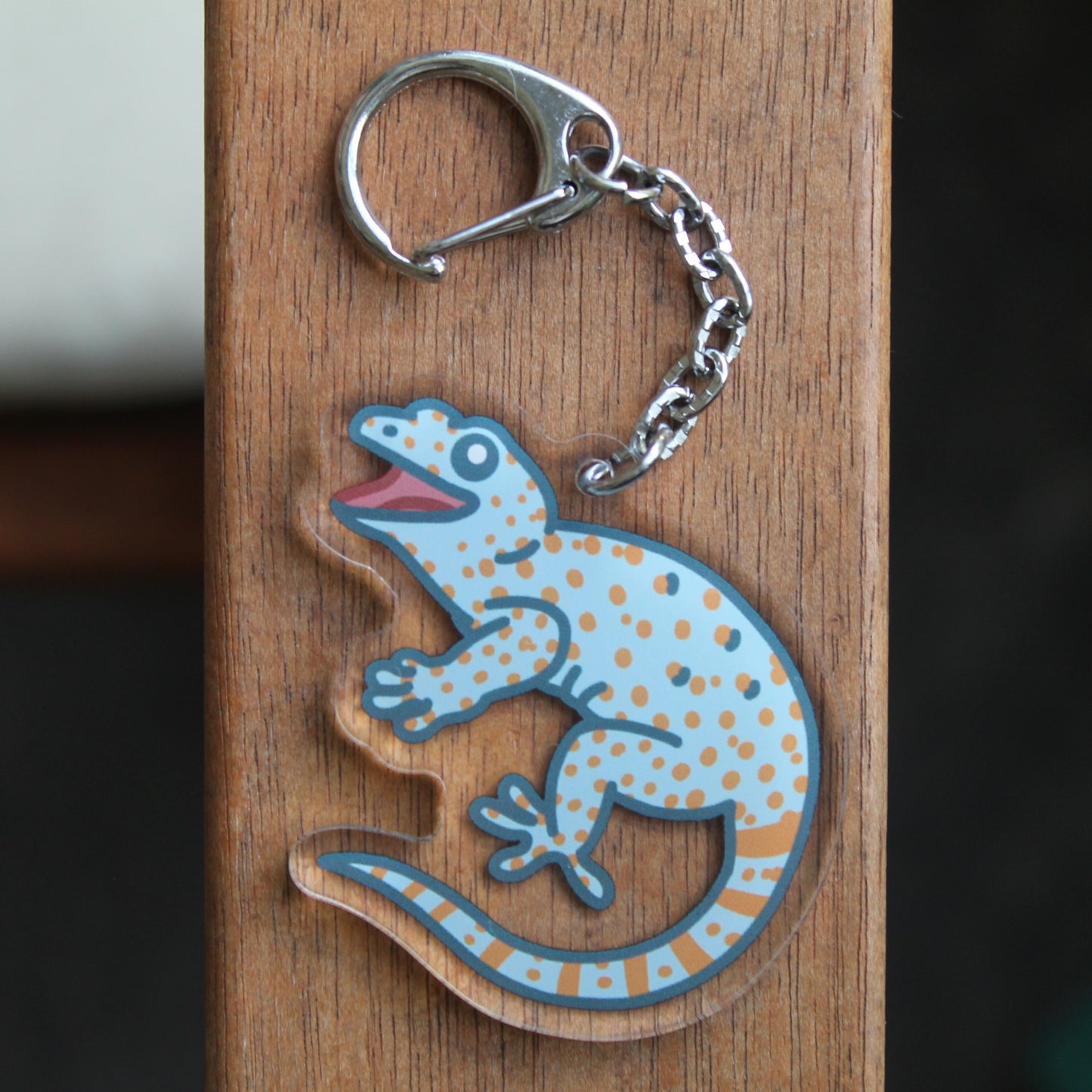 Tokay Gecko - 3" Waterproof, UV-Resistant Sticker or 2" Acrylic Keychain Lizard Reptile