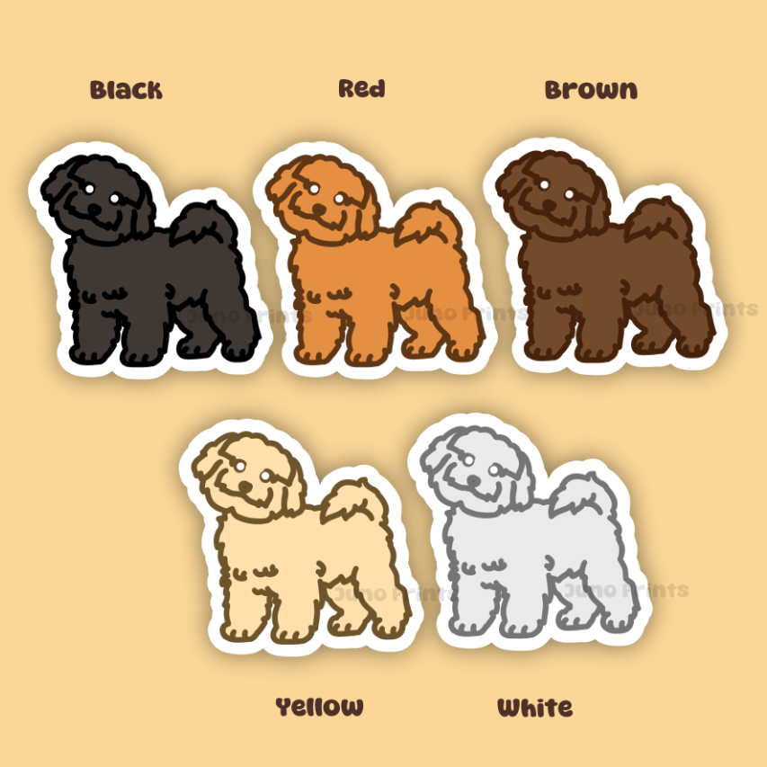 Toy Poodle Miniature Poodle/Doodle, Bichon Frise - 3" Waterproof Sticker or 2" Keychain Non-Sporting/Toy