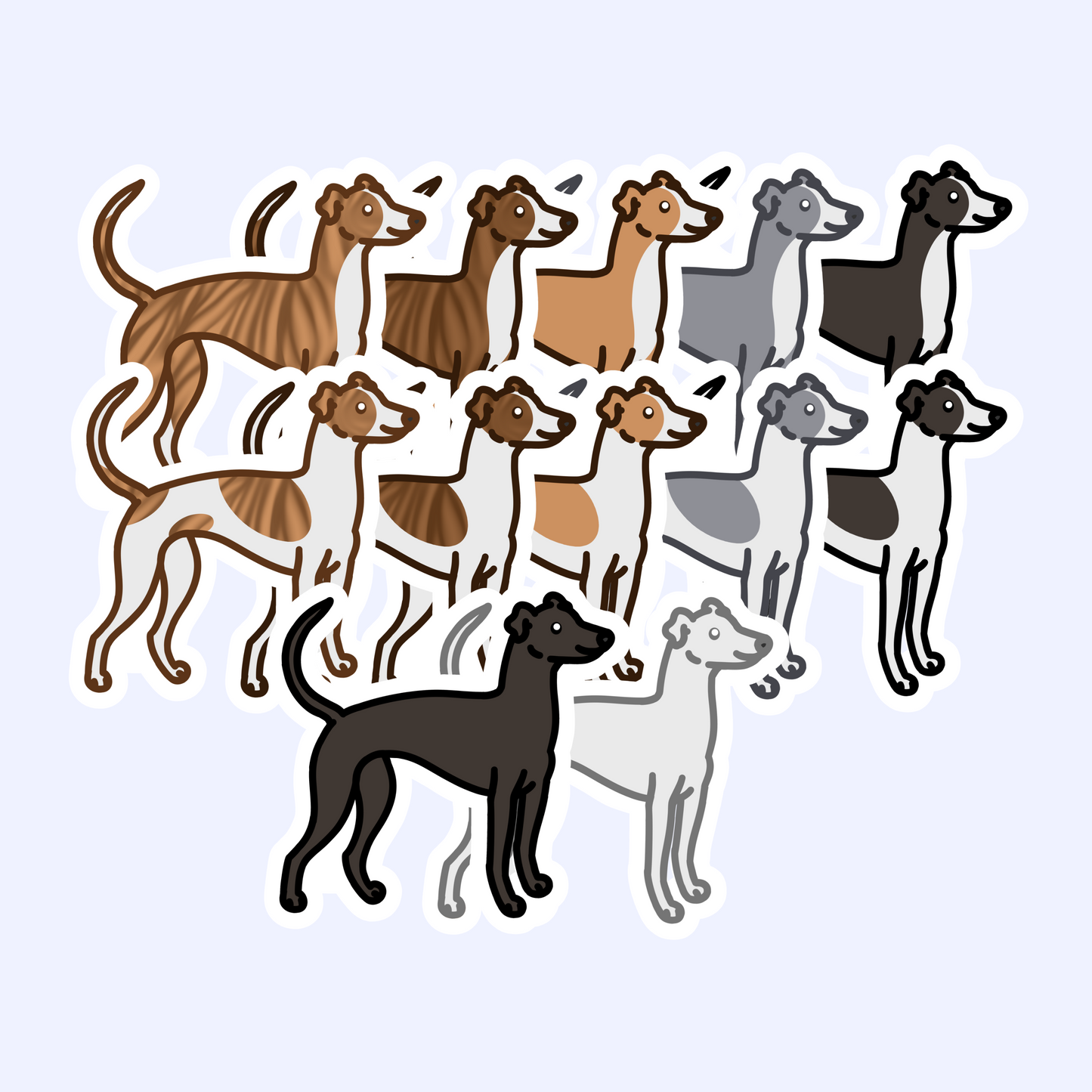 Greyhound Sticker - 3" Waterproof Sticker