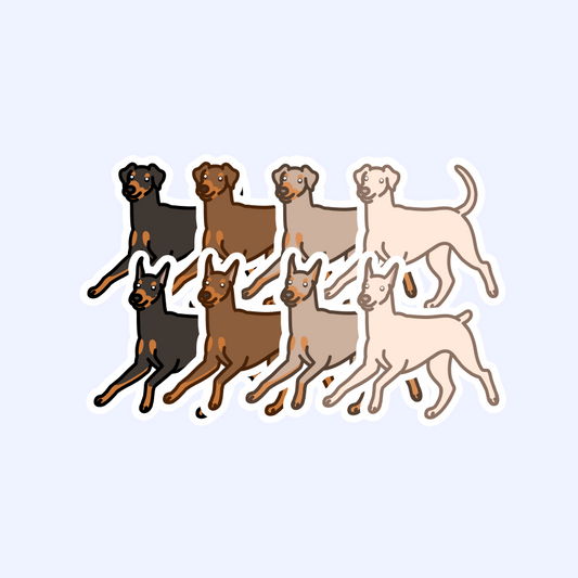 Doberman Pinscher Dog Sticker - 3" Working Dog Sticker