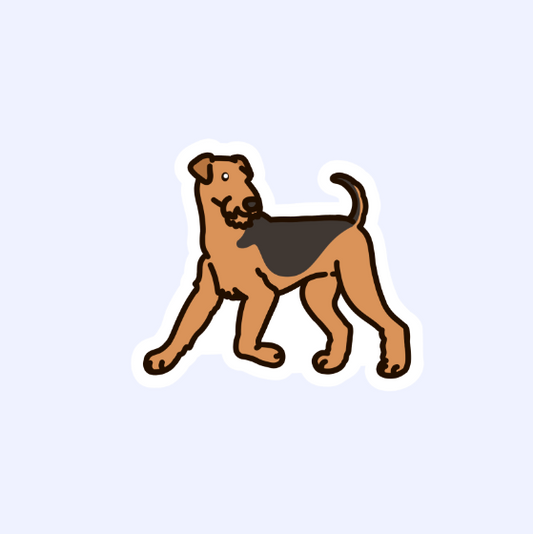 Airedale Terrier Dog Sticker - 3" Waterproof Sticker
