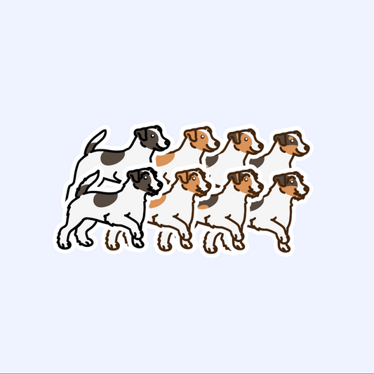 Jack Russell Terrier Dog Sticker - 3" Working Dog Sticker