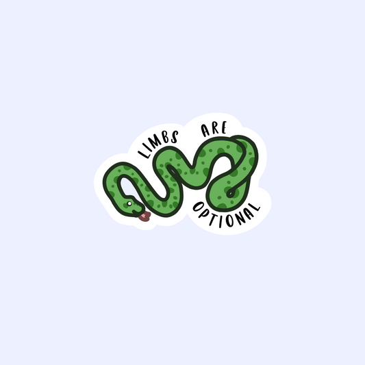 Limbs are Optional - 3" Waterproof Silly Snake Sticker