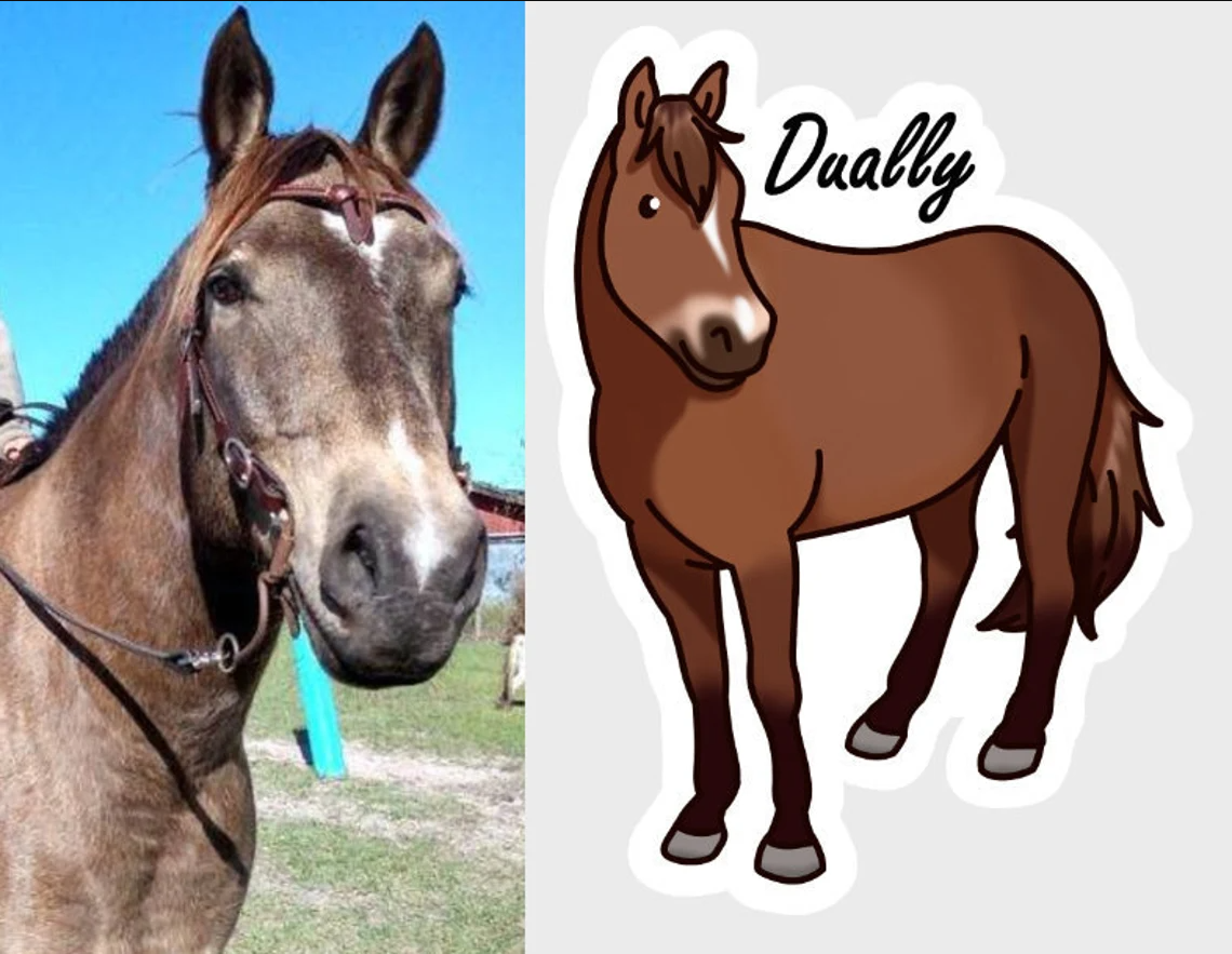 Custom Horse Sticker - Personalized Pet Portrait Sticker