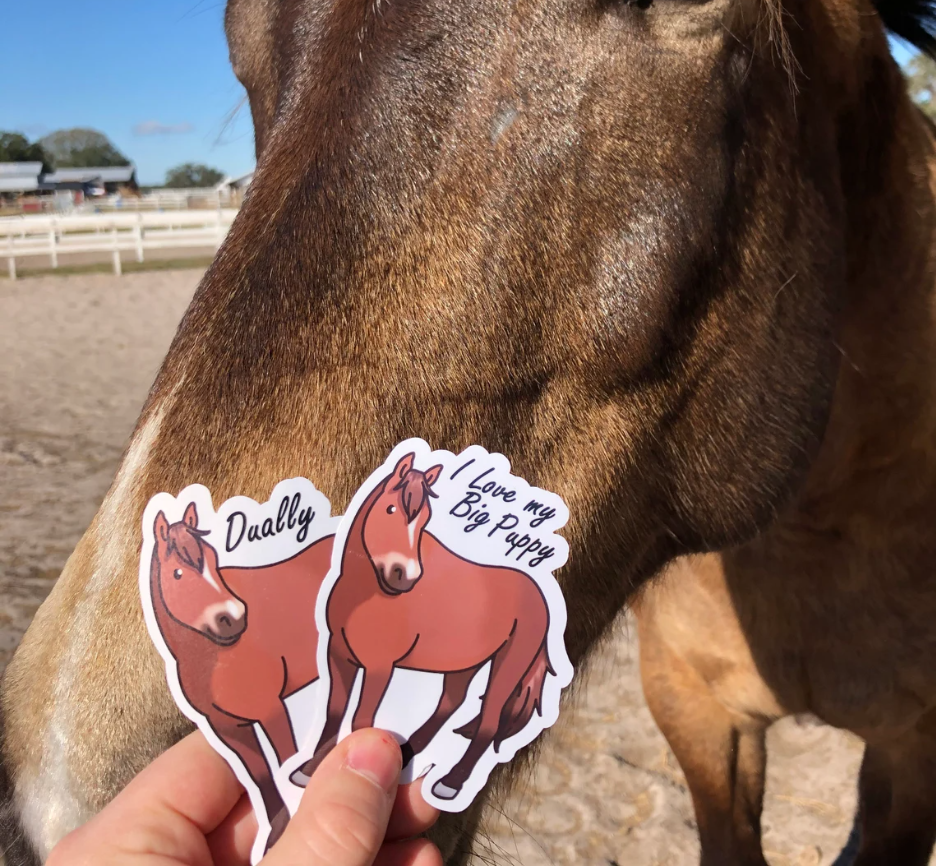 Custom Horse Sticker - Personalized Pet Portrait Sticker