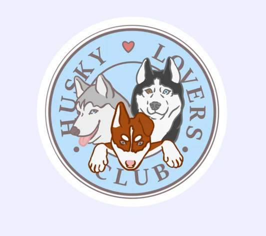 Husky Lovers Club Sticker - 3" Waterproof Sticker