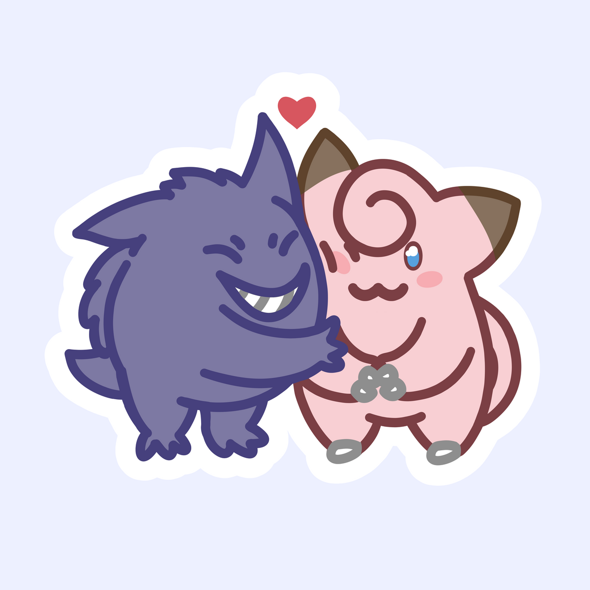 Clefable In Love Gengar Clefable